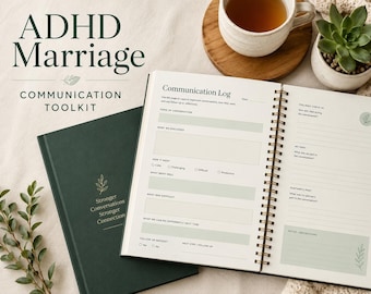 ADHD Couples Conflict Repair Toolkit | Marriage Communication Workbook for Neurodivergent Partners | App Included