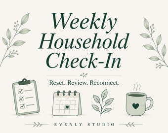 Weekly Household Check-In for Couples | 15-Min Fairness Reset | Chore Review | Excel, PDF & App