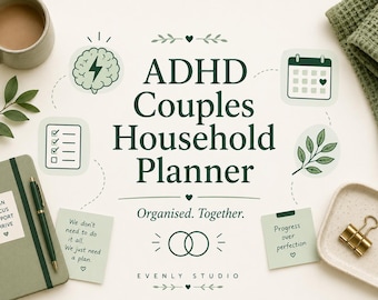 ADHD Couples Household Planner | Chore Chart + Mental Load Tracker | Excel, PDF & Interactive App