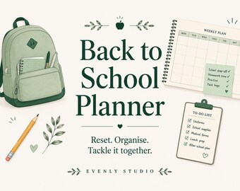 Back to School Planner | Family Mental Load Reset + Chore Division | Excel, PDF & Interactive App