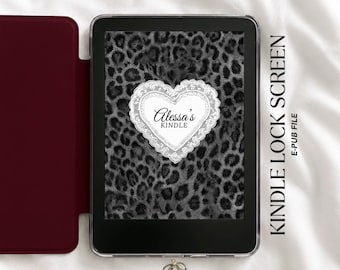 Kindle Lock Screen Set: Custom Name, Animal Print Designs / EPUB Digital Download