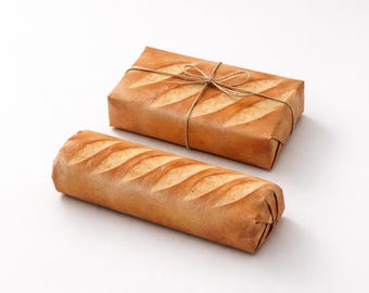 Utskrivbart brödpapper, baguette- och surdegstextur, roligt matpresentpapper, bageriförpackningspapper, digital nedladdning