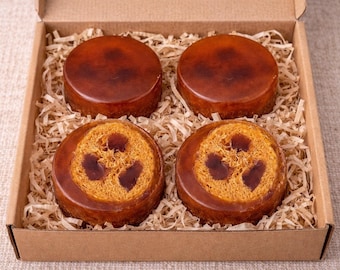 4 Handmade Turmeric Coffee Loofah Soap Set