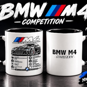 BMW M4 Competition Mok, Cadeau voor Autoliefhebbers (325 ml)