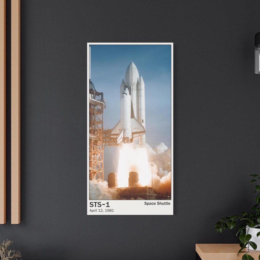 Vintage STS-1 Space Shuttle Launch Stretched Canvas Print - Etsy