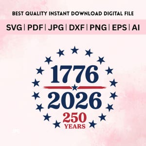 Vintage 1776 2026 PNG SVG,250 Years Anniversary USA,1776-2026 Independence Day png,Retro 4th of July png,Semiquincentennial Design,Cricut