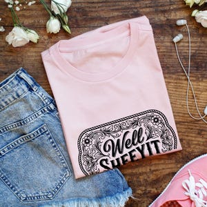 Funny Well Sheeyit Western SVG PNG, Southern Cowgirl Humor Buckle Design, Tooled Leather Style for Laser Engraved Hat Patch File
Well Sheeyit SVG PNG, Funny Southern Saying Western Belt Buckle Design, Laser Engrave Leather Hat Patch Cut File
Well Sheeyit PNG Sublimation, Southern Slang Quote T-Shirt Design, Funny Retro Grunge Graphic, Country Sayings Digital Download
Well Sheeyit PNG: Funny Retro Font, Southern Humor (Digital Download