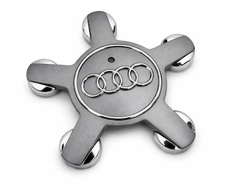 1x Audi Nabendeckel 135mm 4F0601165N Grau Stern – Felgendeckel für A4 A6 A8 Q5 Q7 – Wheel Center Cap Set