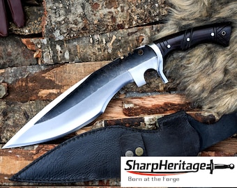 CS2 Kukri Knife – Game Inspired Kukri – 13 Inches Long Blade – Carbon Steel – Full Tang Rosewood Handle – Kukri Knife