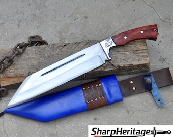 Seax Cleaver – Hand Forged Seax Knife – 12 Inches Long Blade – 5160 Carbon Steel – Full Tang Rosewood Handle – Viking Seax Knife