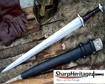 Hjalmar Inspired Viking Sword – Hand Forged Sword – 25 Inches Long Blade – High Carbon Steel – Full Tang Rosewood Handle – Viking Sword