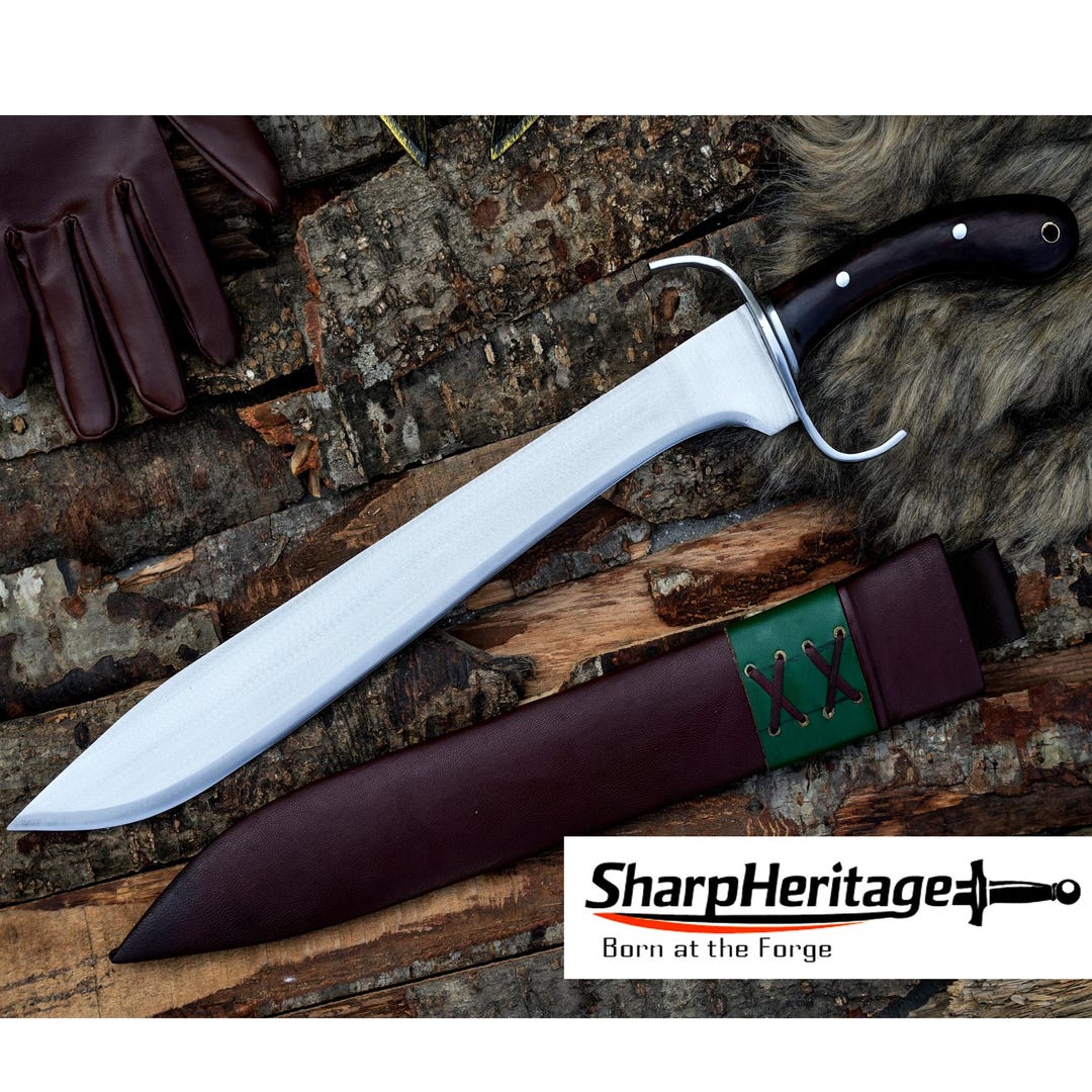 Bolo Machete Tool / 17 Inch Forward Weighted Carbon Steel Blade / Iron ...