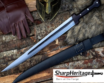 Custom Kindjal Dagger – Hand Forged Dagger – 23 Inches Long Blade – High Carbon Steel – Full Tang Rosewood Handle – Traditional Dagger