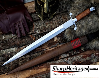 Knight Dagger – Medieval Style Dagger – 22 Inches Long Blade – High Carbon Steel – Full Tang Handle – Historical Dagger