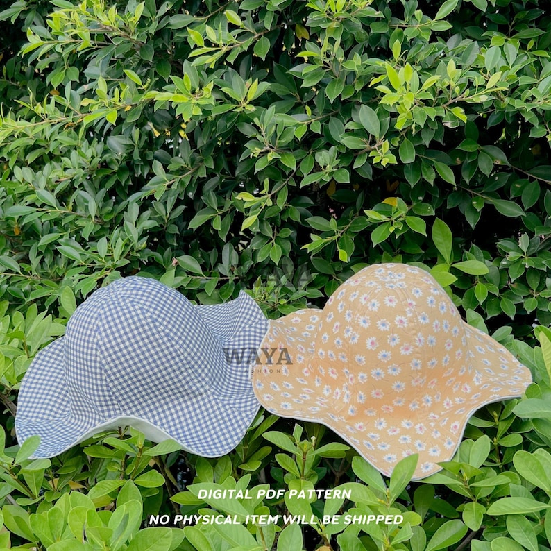 Reversible Tulip Hat Sewing Pattern WAYA-004 : Beginner Friendly Bucket ...