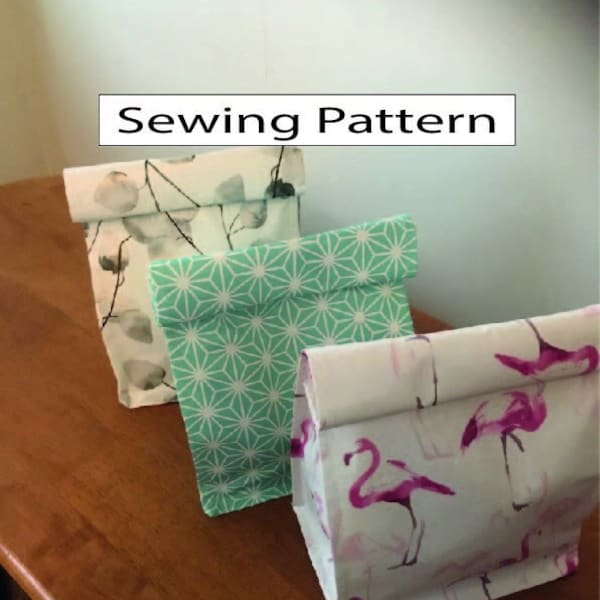 Lunch Bag Sewing Pattern PDF Download Easy Beginners