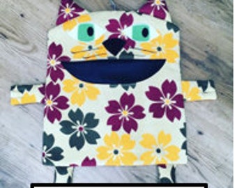 Peg bag Crazy Cat PDF Sewing Pattern Downloadable