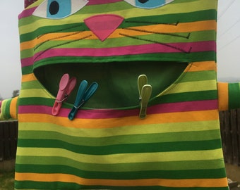 Peg bag Crazy Cat PDF Sewing Pattern Downloadable