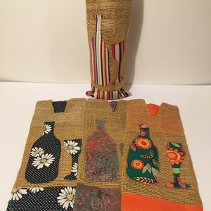 Bottle gift bag PDF SEWING PATTERN  for wine or spirits  Easy sewing pattern