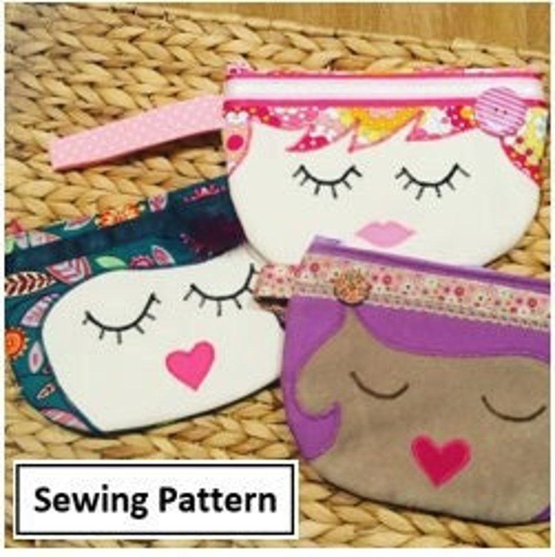 Girl's Bag Storage Pouch PDF Sewing Pattern for Make up and Hair ...