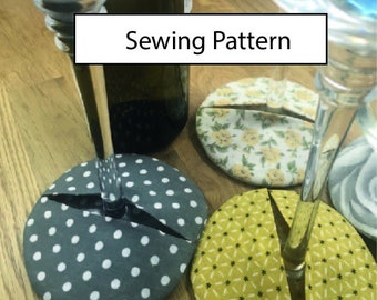 Wine Glass Slipper Coasters Sewing PATTERN
