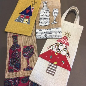 Bottle gift bag PDF SEWING PATTERN  for wine or spirits  Easy sewing pattern