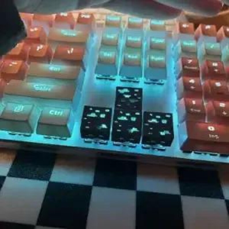 3D Printed Transparent Keycaps Creative Stereoscopic WASD Keycap Set ...
