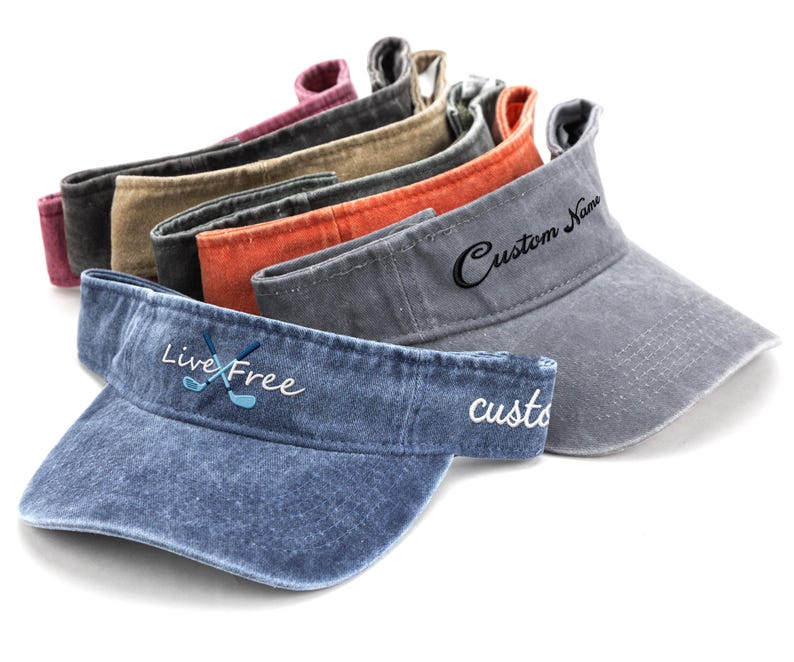 Personalized Custom Embroidered Visor, Custom Text, Custom Logo ...