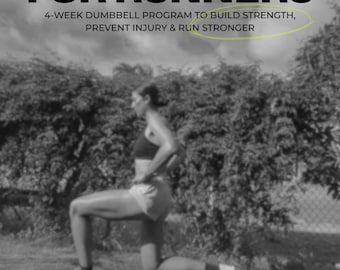 4-Week Dumbbell Strength Plan for Runners | 2x/Week Program + Tracking Sheets