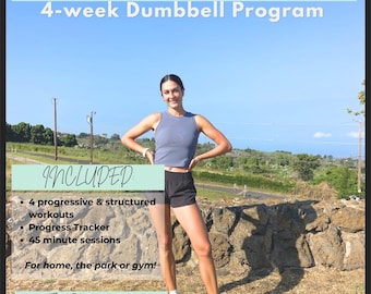 4-Week Dumbbell Strength Program for Women | Build Lean Muscle at Home | Beginner-Friendly
