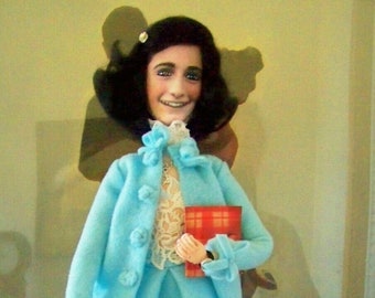 Sold Out Anne Frank Inspired Fabric Doll Jewish Art Figure Diary OOAK WW 11 Portrait
