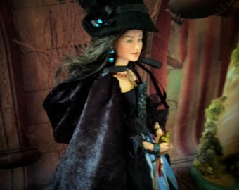SOLD OUT Salem Witch Mary Sibley Barbie Doll Repaint Gothic  Can Be Seen On You Tube