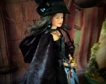 SOLD OUT Salem Witch Mary Sibley Barbie Doll Repaint Gothic Can Be Seen On  You Tube