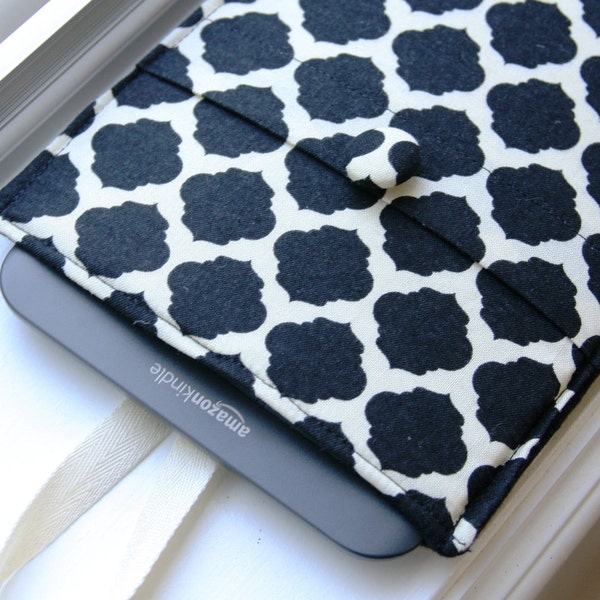 Kindle Sleeve / Kindle Case / Kindle Cover / Kindle Fire HD / Kindle Touch / Kindle Paperwhite- Black and White Geo