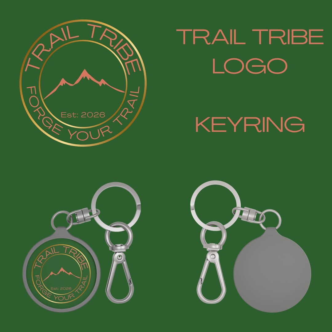 Trail Tribe Mountain Logo Keyring, Scratch Resistant TPU Cover, Metal ...