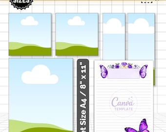 Printable Notepad Template Canva Editable, Notepad Template Bundle, Printable Notes Pages, Editable Canva Template, Memo Pad Template