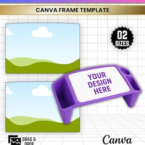 Kids Lap Tray Template, Editable Canva Svg Png, 2 Sizes Learning Tray Design, Diy Printable Lap Desk Drag and Drop