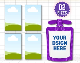 Applesauce Pouch, Applesauce Pouch Label Template, Apple Sauce Pouch Label Template, Juice Pouch Label Canva, Squeeze Pouch Wrapper