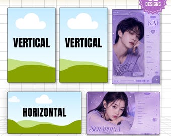 Kpop Photocard Template Canva Editable, Official Style Photocard Template Bundle, Kpop Fan Card Maker, Printable Photo Card Frames