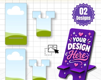 Phone Stand Template, Phone Stand Sublimation Canva, Editable Mobile Phone Holder, DIY Phone Stand Design, Printable Desk Stand