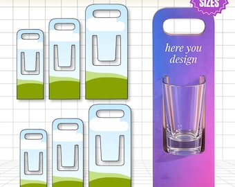 Shot Glass Holder Template Canva Editable, Shot Glass Carrier Template Bundle, 1.5oz 2.5oz 3oz Shot Glass Holder PNG SVG PDF