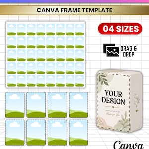 Mahjong Tile Template, American Mahjong Tile Canva Editable, Printable Sublimation Mahjong Stickers, 4 Sizes DIY Game Tiles, Drag and Drop
