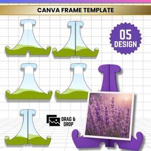 Easel Stand SVG, Easel Stand Template Cricut, Plate Holder Display Stand, Photo Frame Picture Easel, Wedding Sign Card Holder