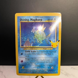 pokemon gold magikarp card Pokemon Shining Magikarp XY Promo Card Holo Glitter 3D Art Shadow Box