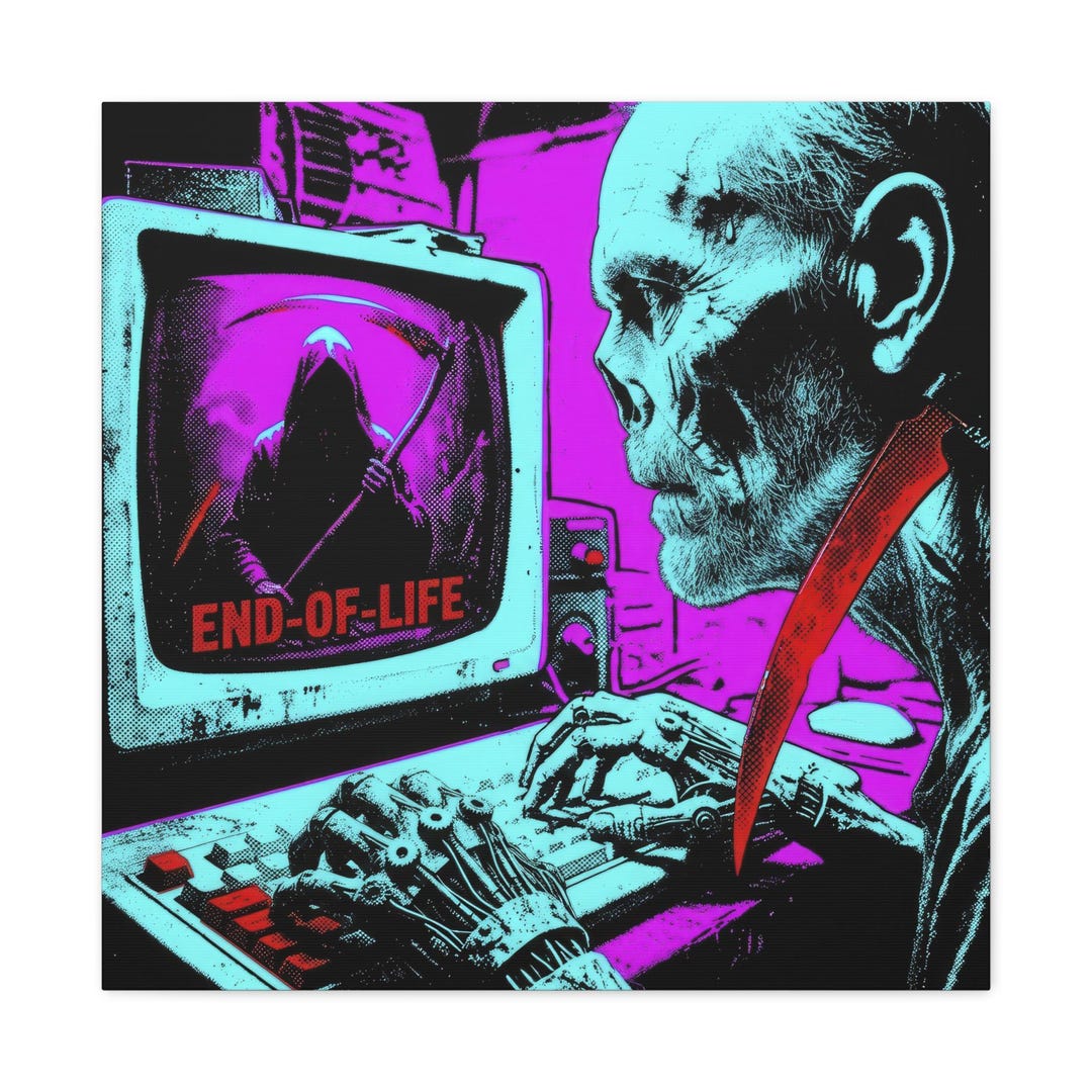 The Old Man and Death - Aesop's Fables - Colorful Pop Art - Etsy Hong Kong