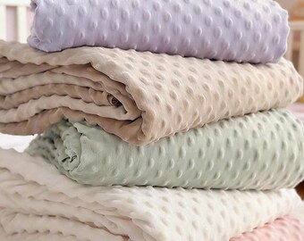Minky Dot Plüschtiere Stoff 2 mm, 60 "breit, weiche Stoffe für Babydecken & Nähen