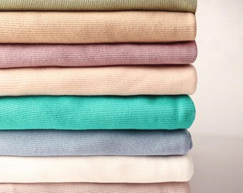 Bündchen Strickstoff Meterware, Baumwoll Elastischer Bündchen Strickstoff 63 Farben