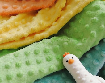 Minky Dot Fleece Stoff Meterware, Plüschtiere Stoff 1,5 mm, Meterware, Decken, Basteln