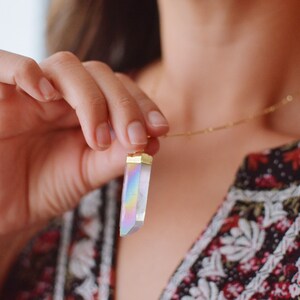 Angel Aura Quartz Necklace image 2