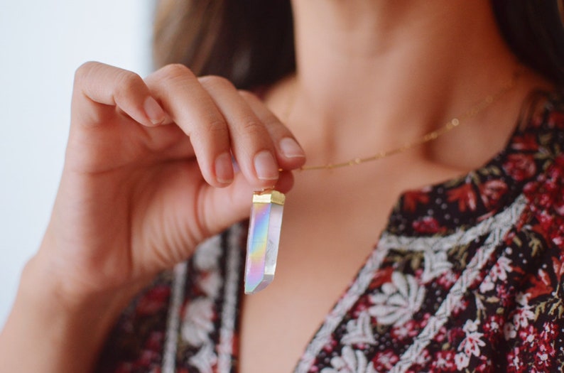 Angel Aura Quartz Necklace image 2